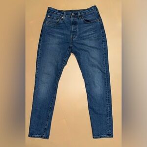 Levi's 501 Skinny Jeans Womens W28 L31.5 Button Fly Premium Medium Wash Denim